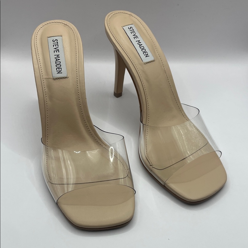 Steve Madden Women's Beige and Clear Heels